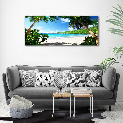 Tableau verre acrylique Plage des Seychelles