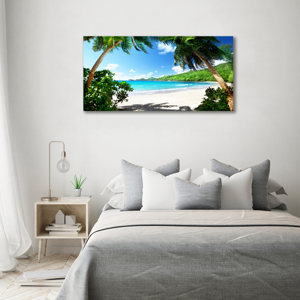 Tableau verre acrylique Plage des Seychelles