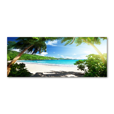 Tableau verre acrylique Plage des Seychelles