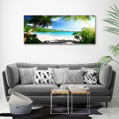 Tableau verre acrylique Plage des Seychelles