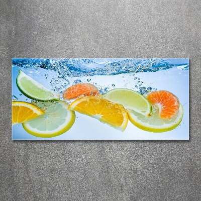 Tableau acrylique Agrumes sous l'eau