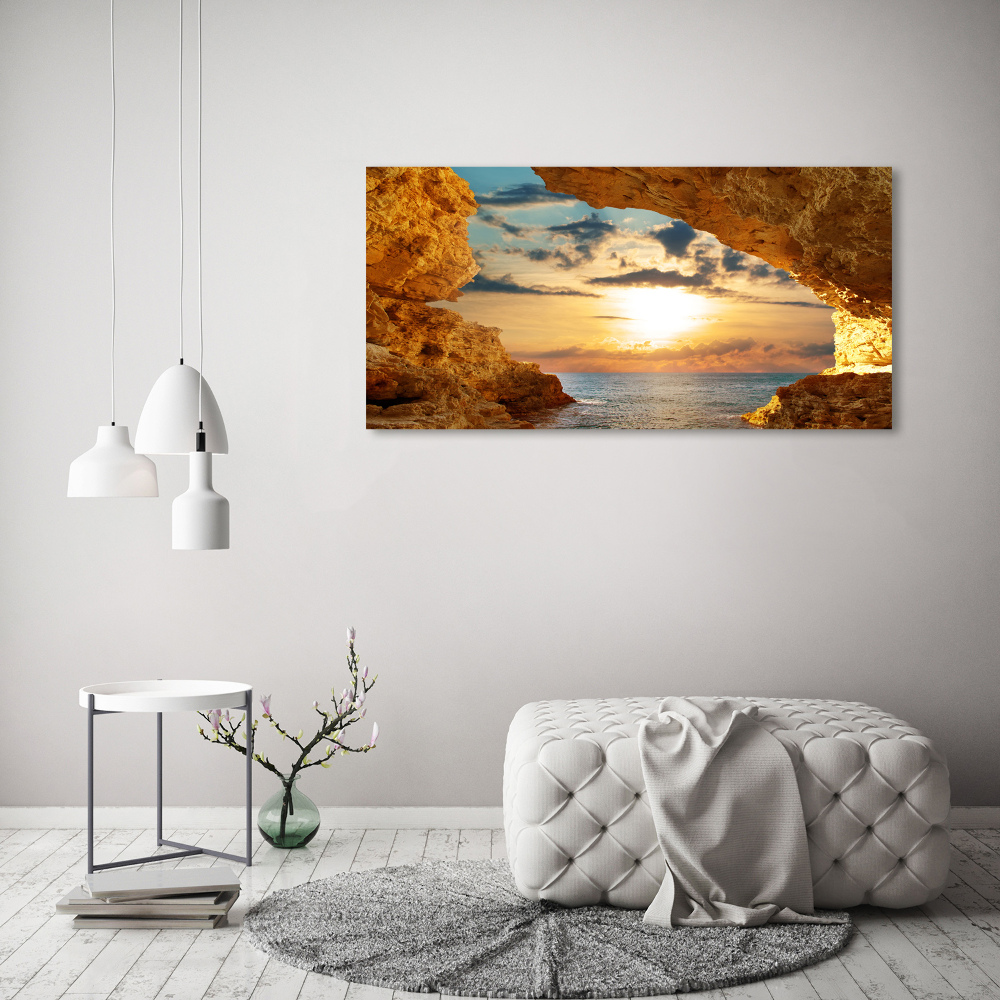 Acrylique tableau Grotte au bord de la mer