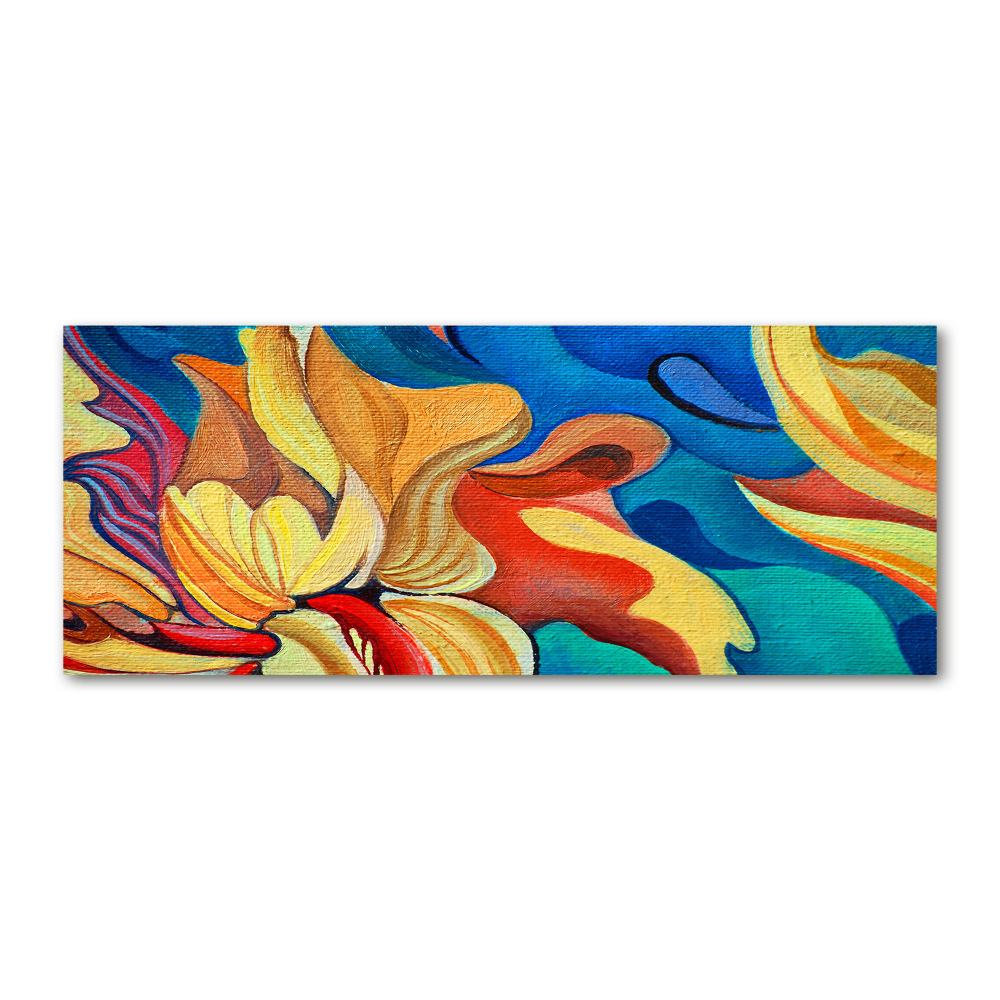 Tableau verre acrylique Fleur abstraite