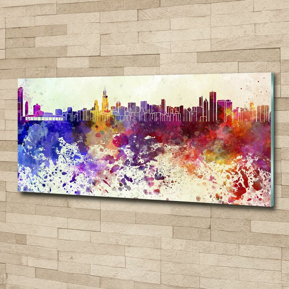 Tableau en acrylique Chicago coloré