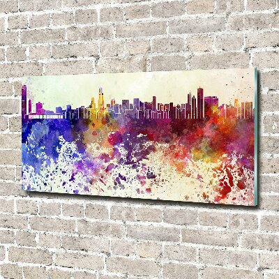 Tableau en acrylique Chicago coloré