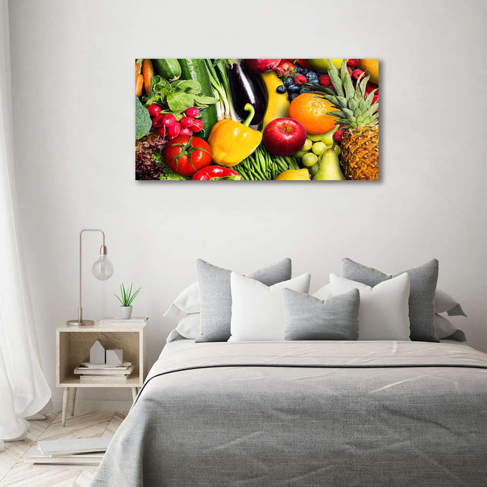 Tableau sur verre acrylique Légumes et fruits