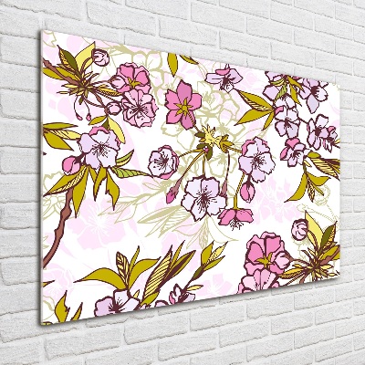 Acrylique tableau Fleurs de cerisier