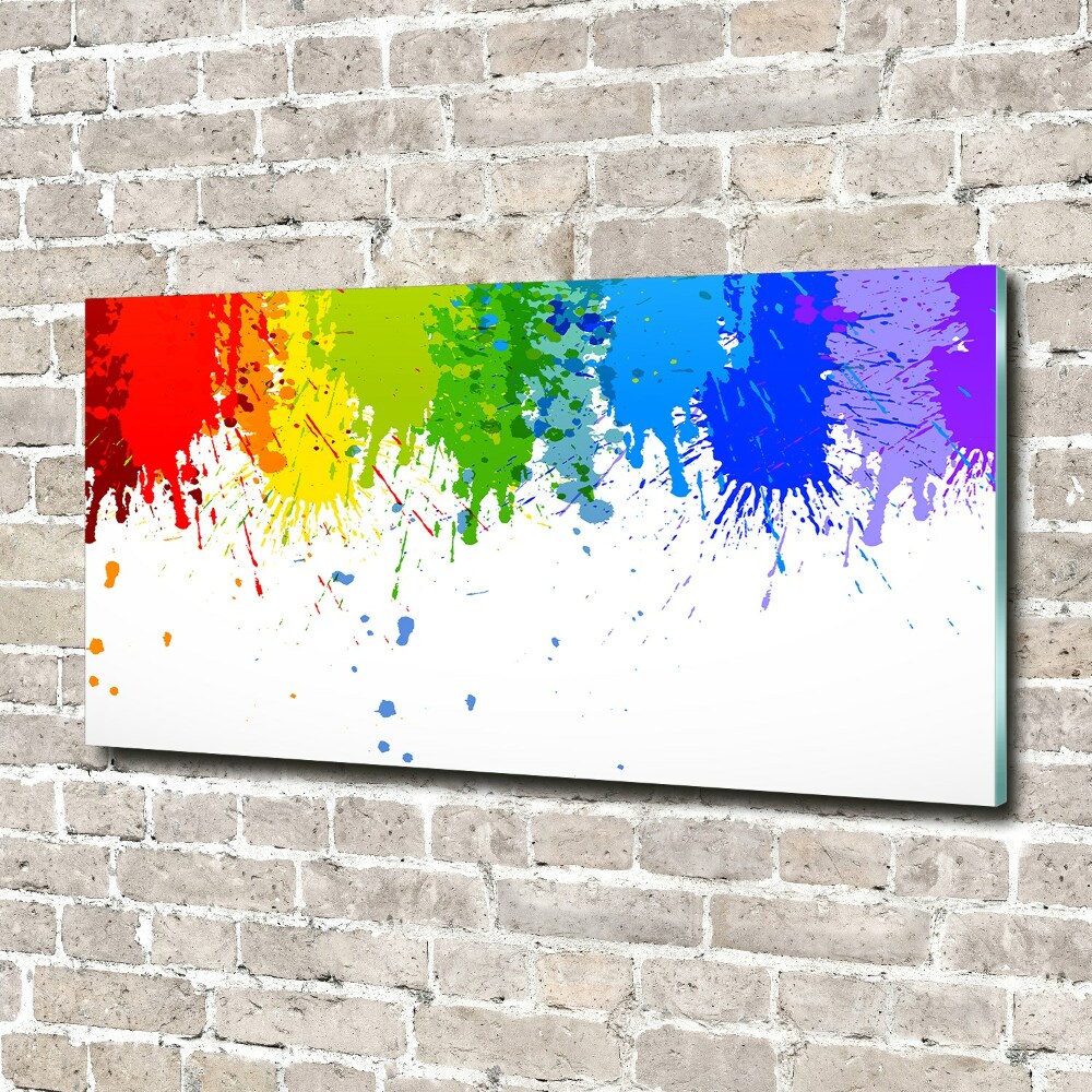 Acrylique tableau Taches arc-en-ciel