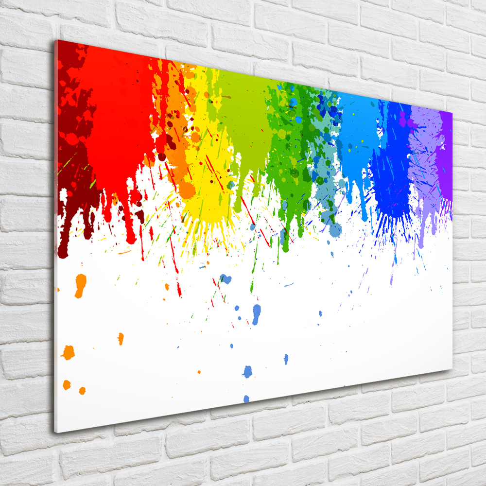 Acrylique tableau Taches arc-en-ciel