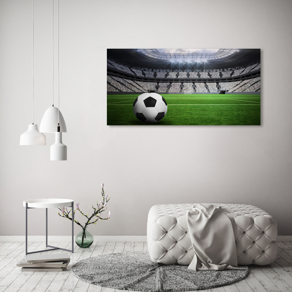 Tableau sur verre acrylique Football sur le stade