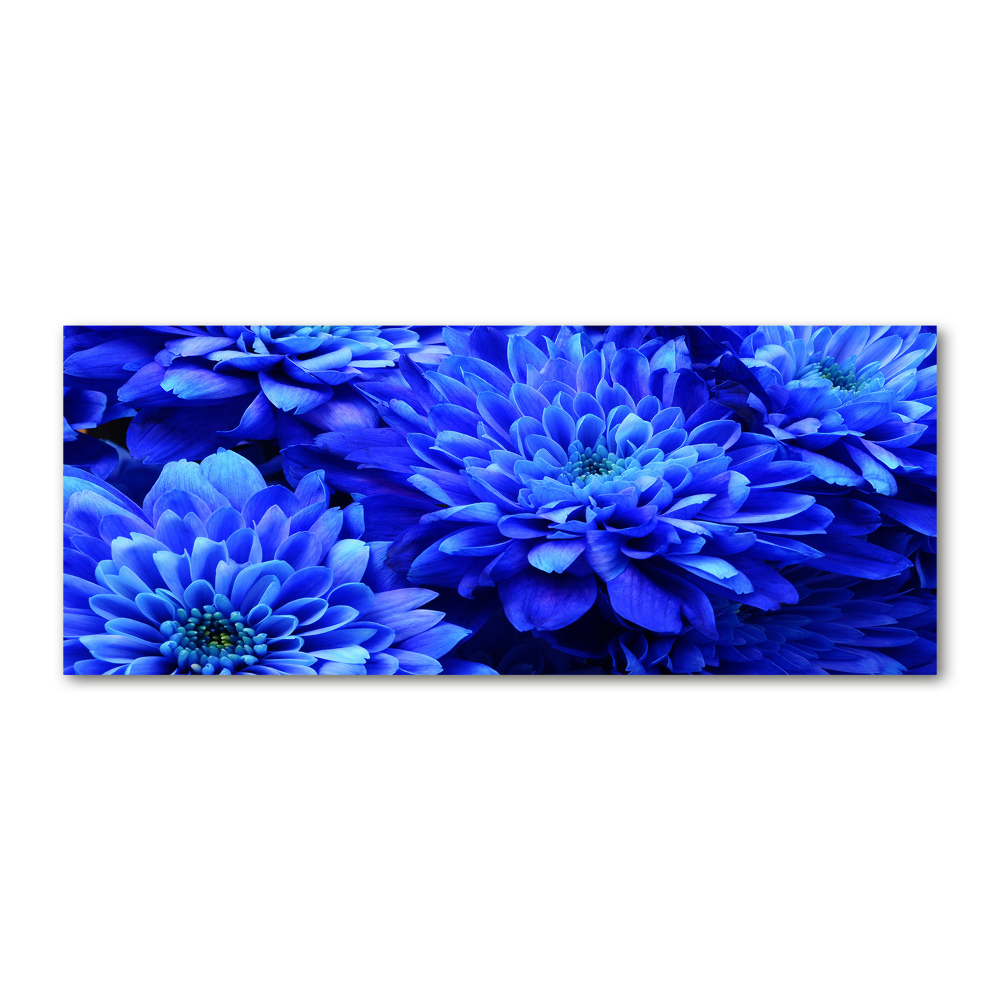 Tableau verre acrylique Aster bleu