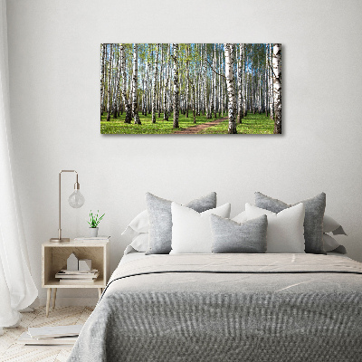 Tableau acrylique Forêt de bouleaux