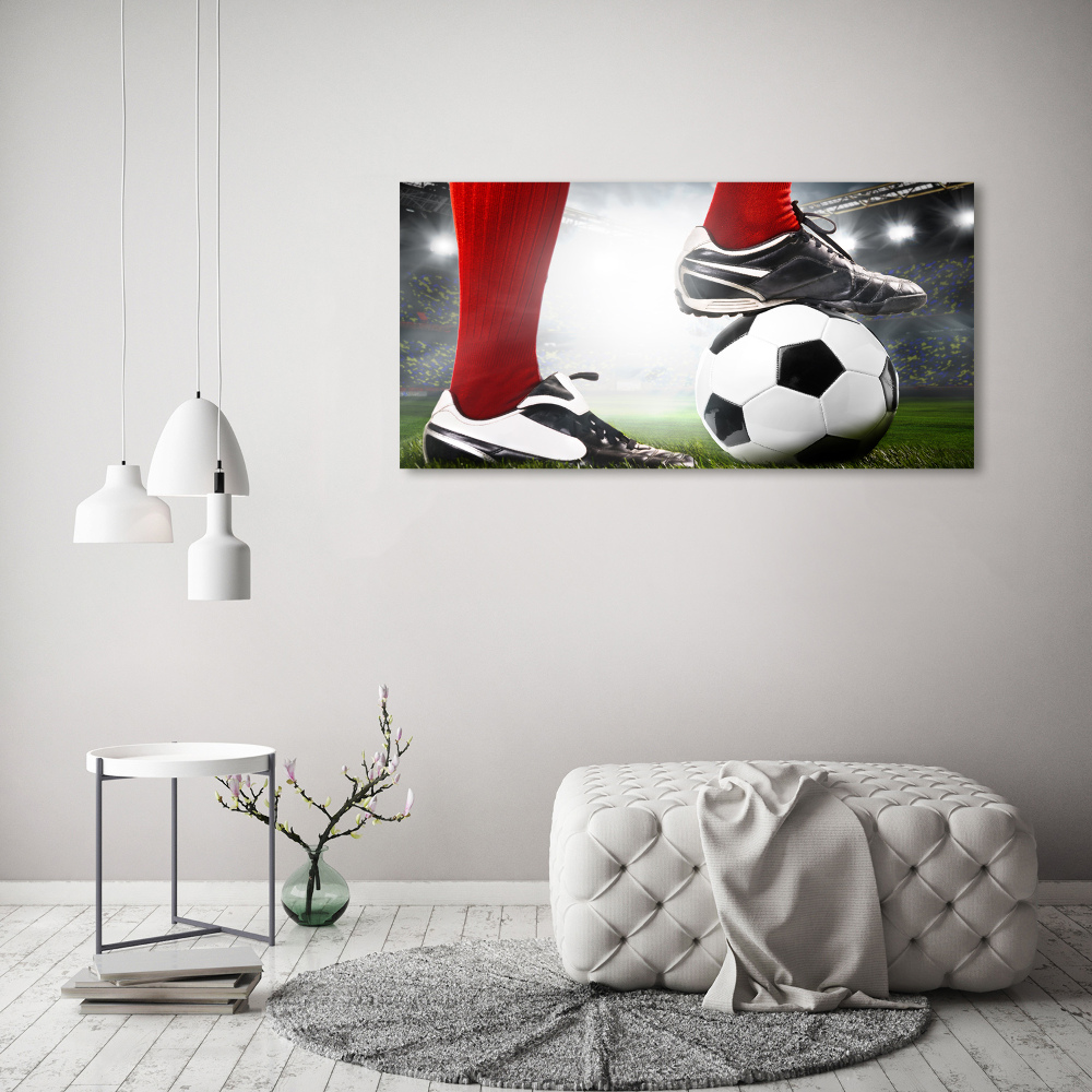 Acrylique tableau Jambes de footballeur