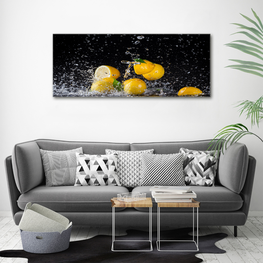 Tableau en acrylique Citrons et eau