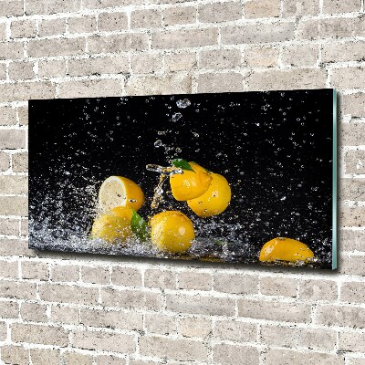 Tableau en acrylique Citrons et eau