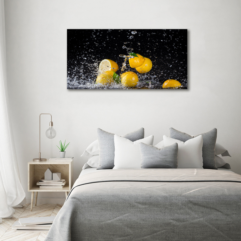 Tableau en acrylique Citrons et eau