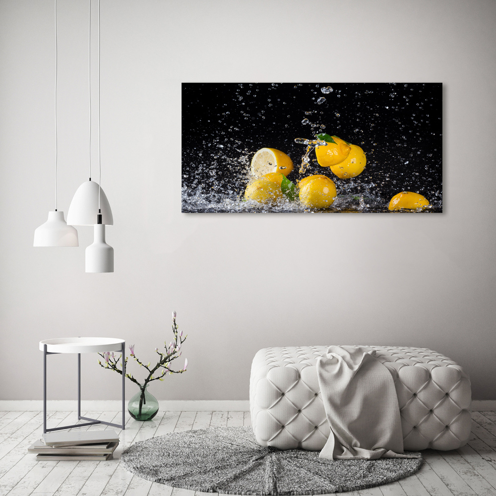 Tableau en acrylique Citrons et eau