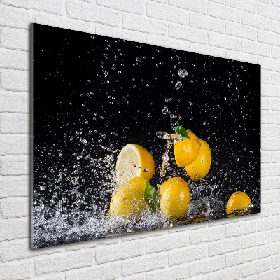 Tableau en acrylique Citrons et eau