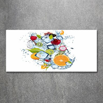 Tableau acrylique Fruits et glace