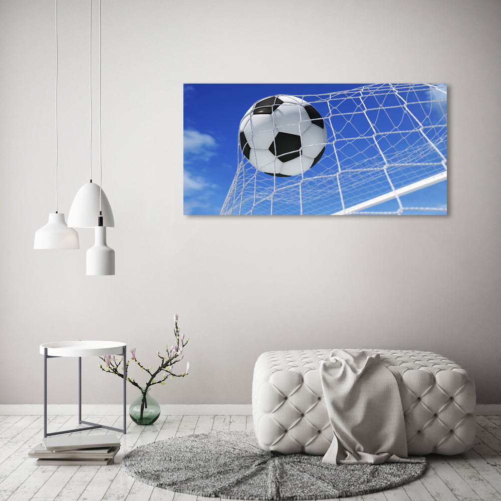 Acrylique tableau Le ballon dans les grilles