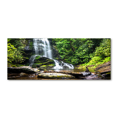 Tableau sur verre acrylique Cascade en forêt