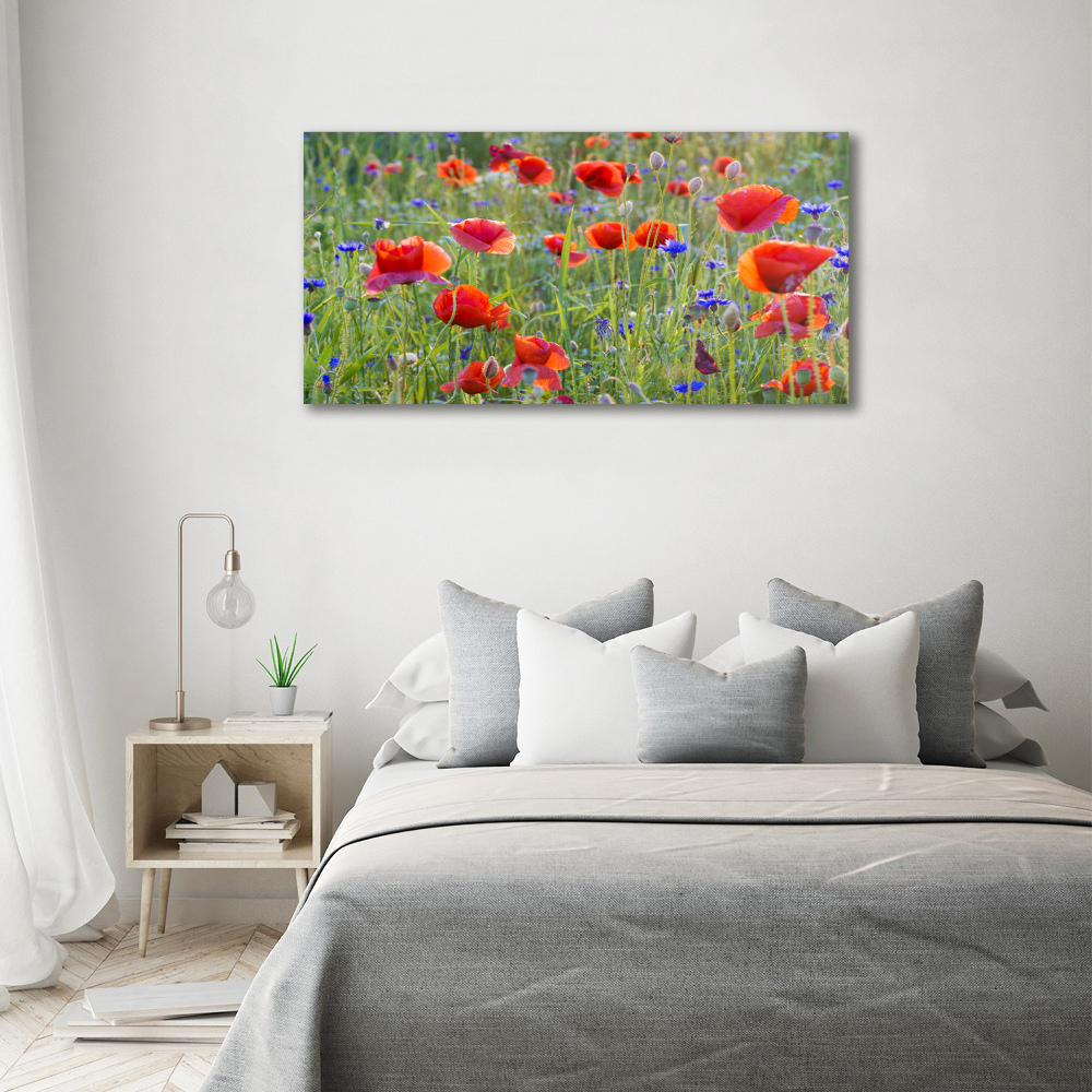 Acrylique tableau Fleurs des champs