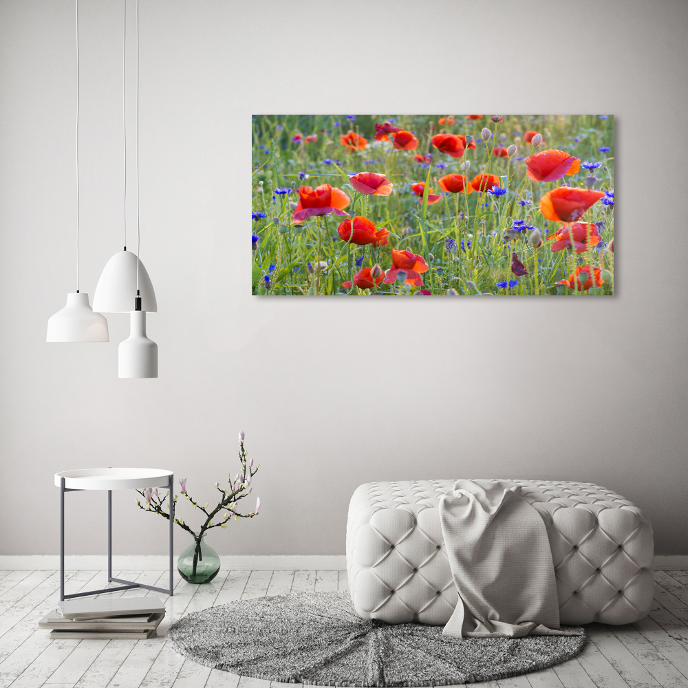 Acrylique tableau Fleurs des champs