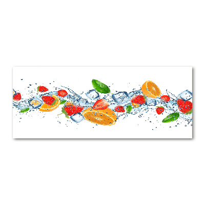 Tableau sur verre acrylique Fruits sur glace