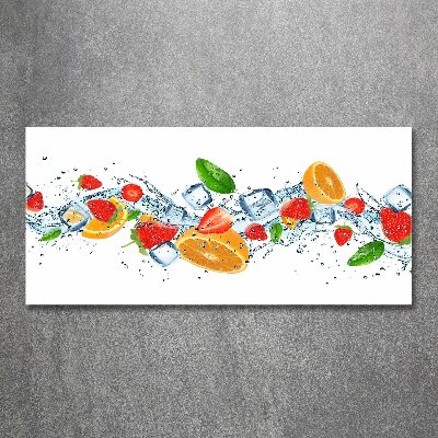 Tableau sur verre acrylique Fruits sur glace