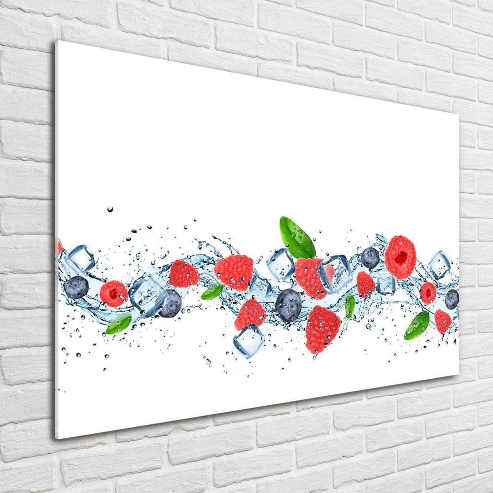 Tableau sur verre acrylique Fruits des bois avec glace