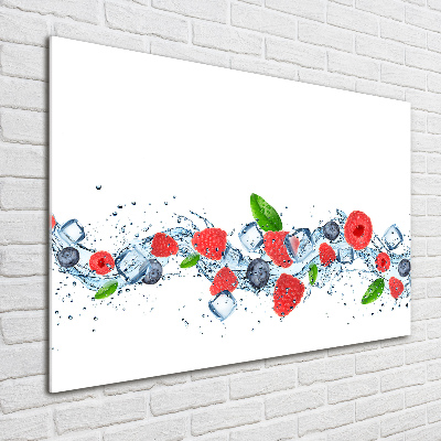 Tableau sur verre acrylique Fruits des bois avec glace