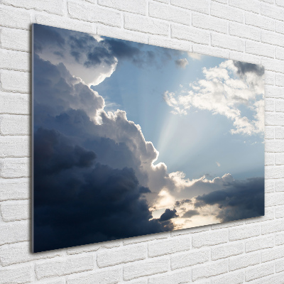 Tableau verre acrylique Des nuages dans le ciel