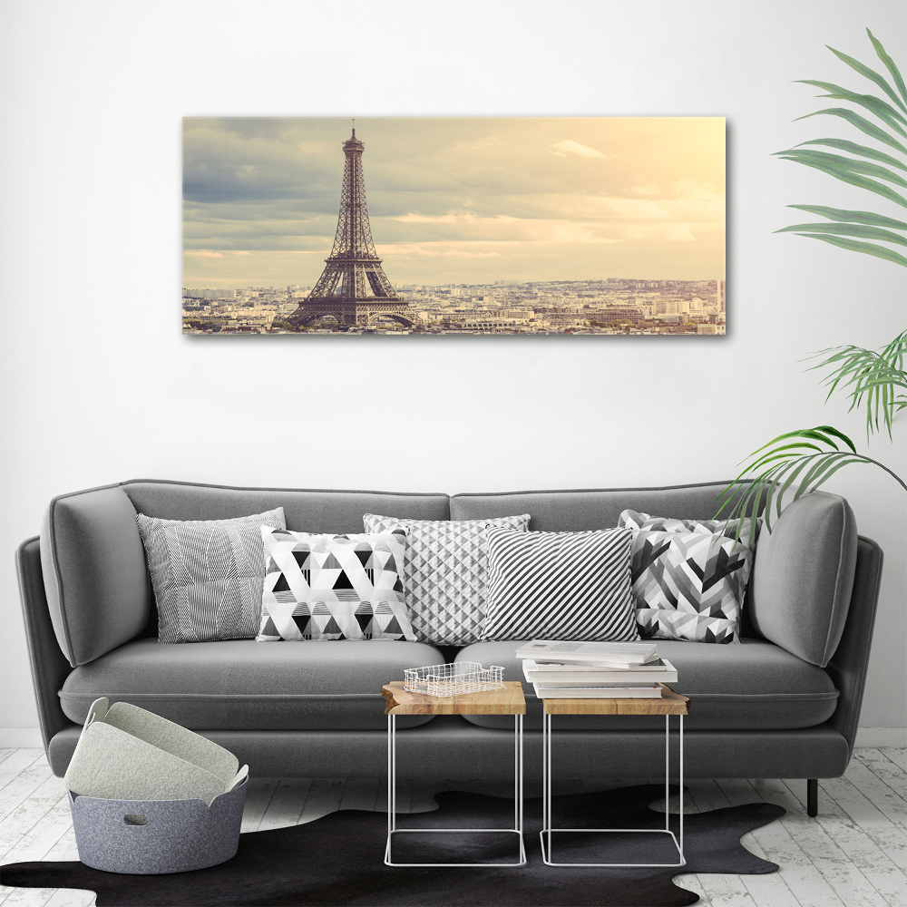 Tableau verre acrylique Tour Eiffel signe de la France