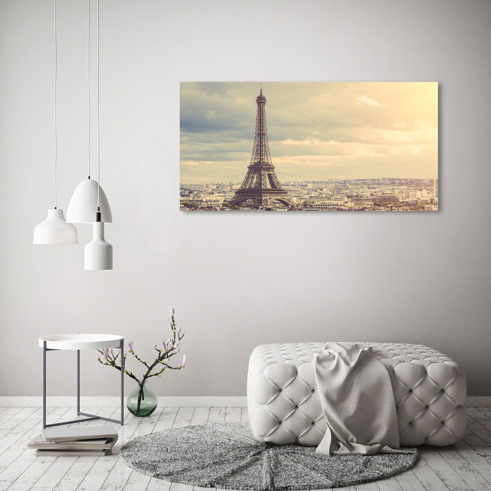 Tableau verre acrylique Tour Eiffel signe de la France