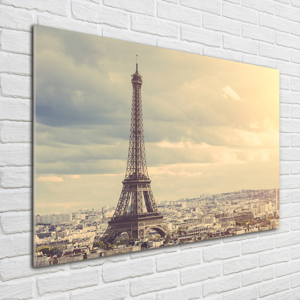 Tableau verre acrylique Tour Eiffel signe de la France