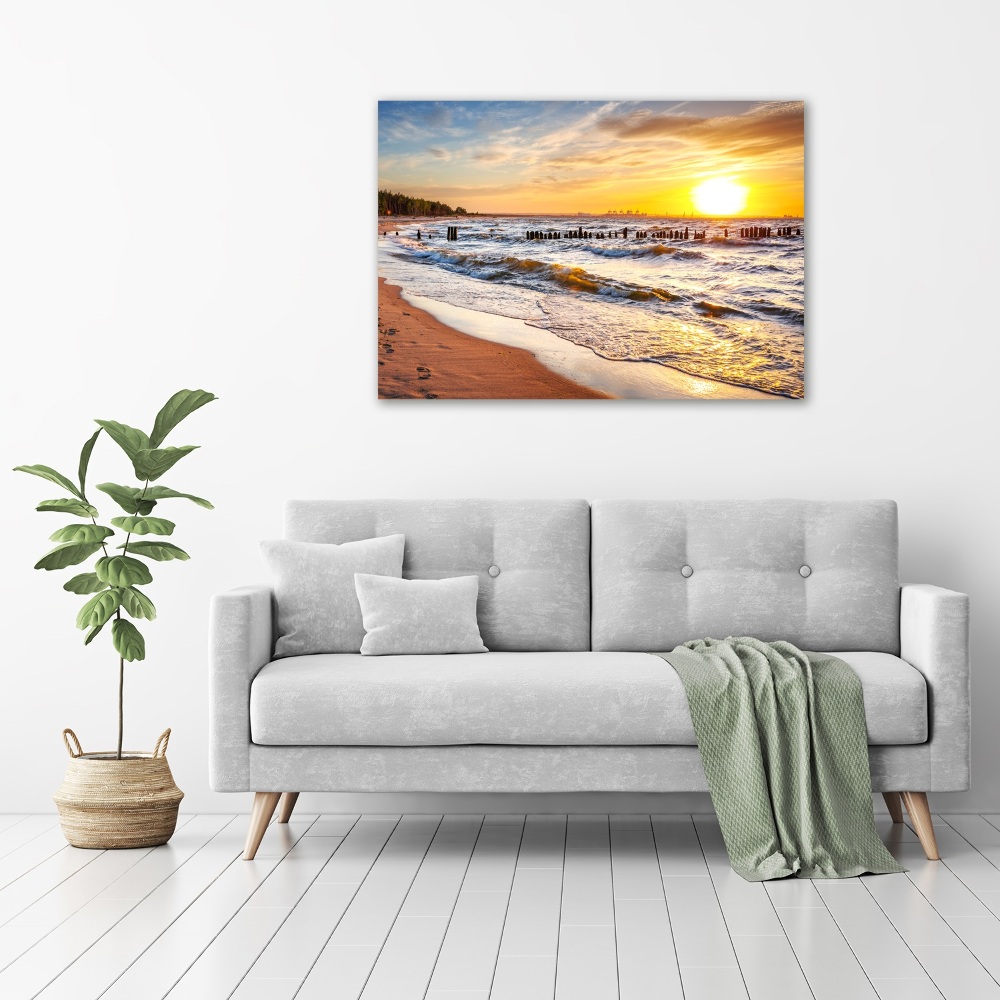 Acrylique tableau Plage du coucher de soleil