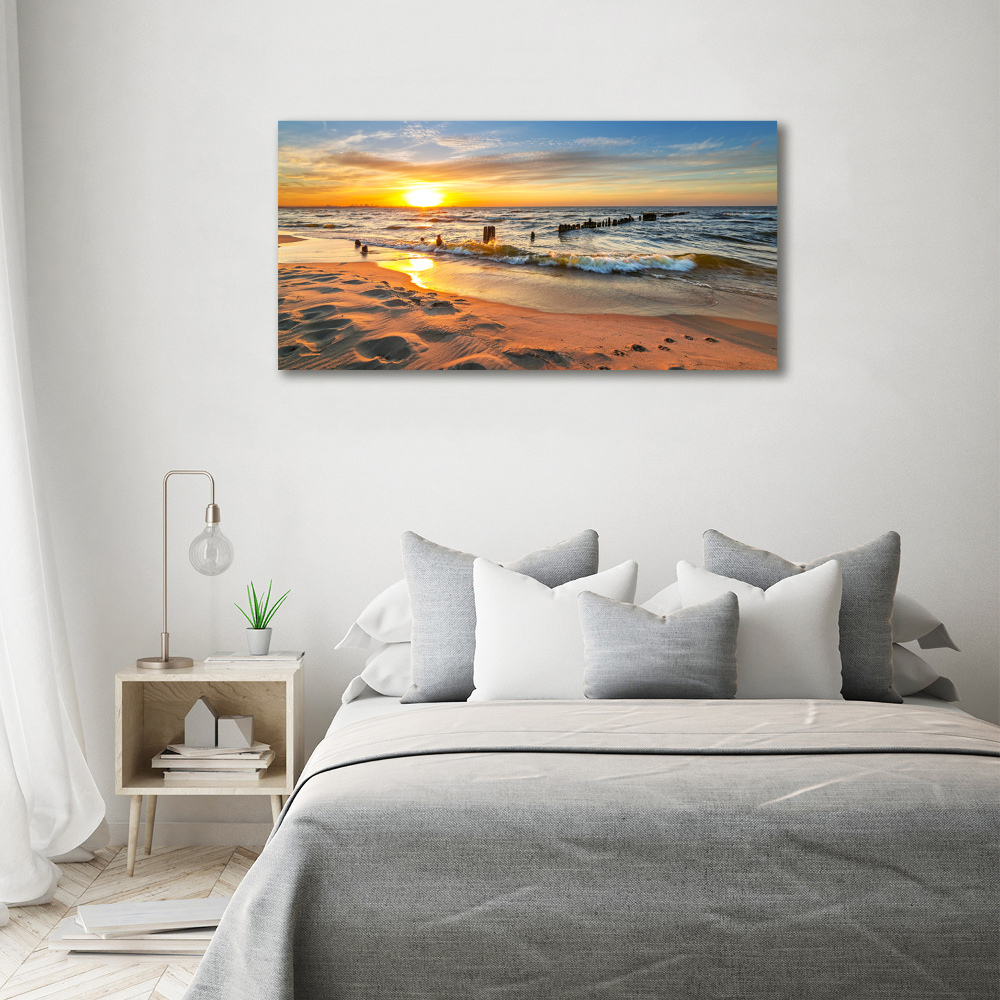 Tableau en acrylique Plage du coucher de soleil