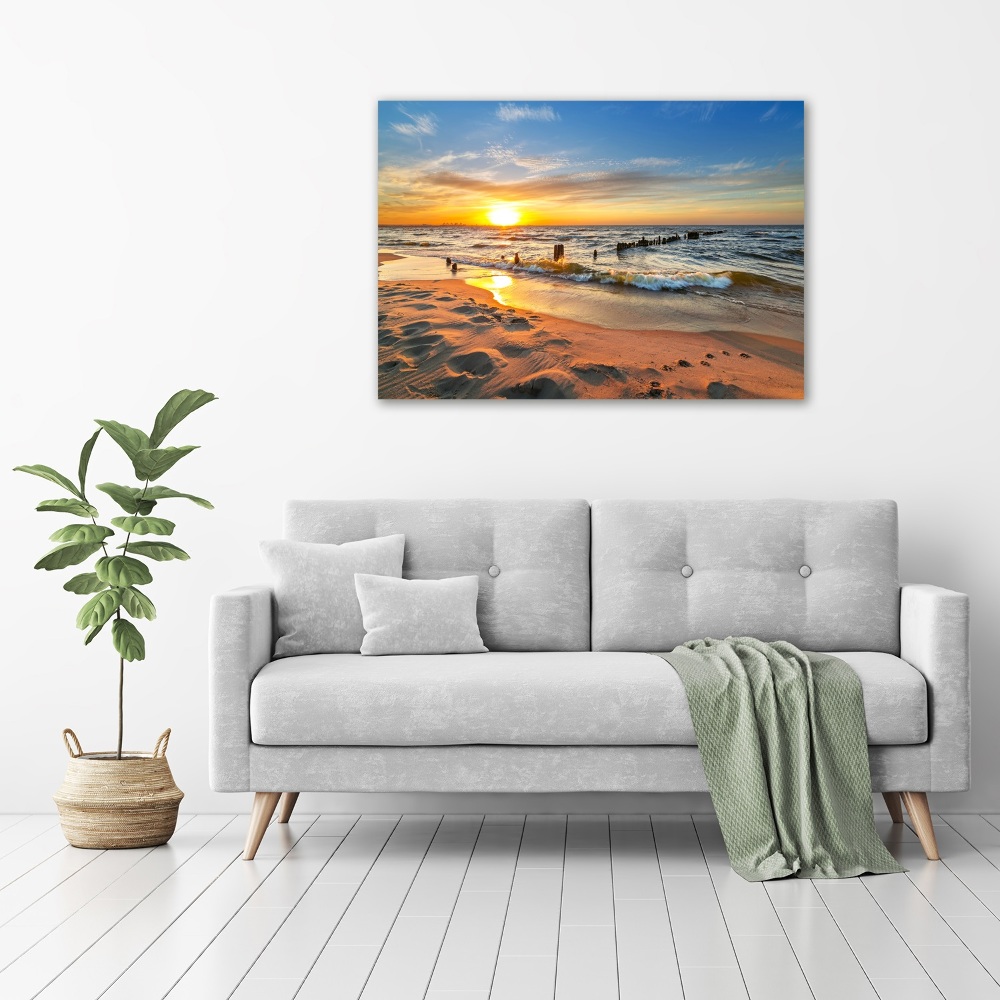 Tableau en acrylique Plage du coucher de soleil