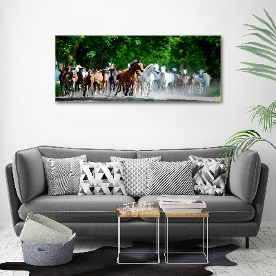 Acrylique tableau Chevaux au galop