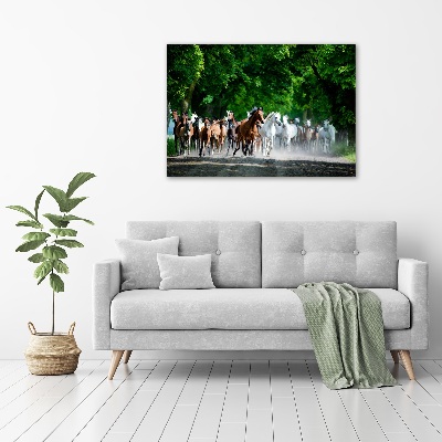 Acrylique tableau Chevaux au galop