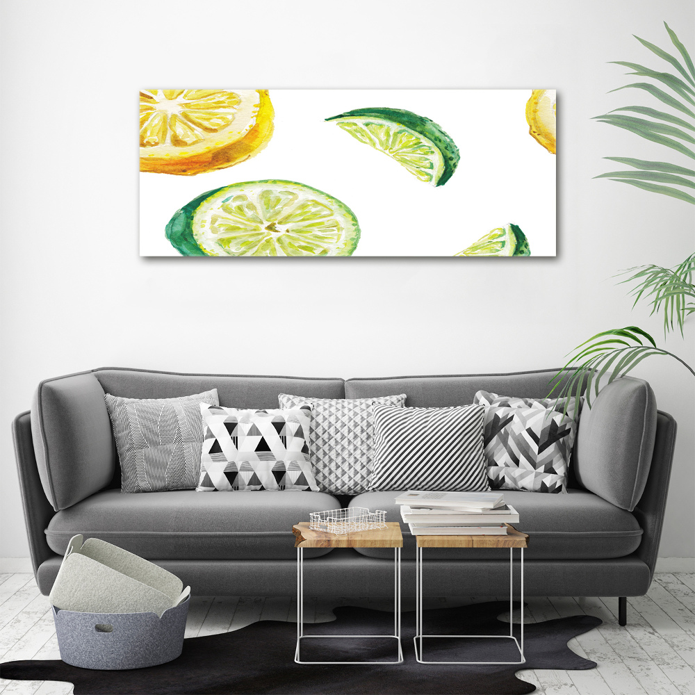 Tableau sur verre acrylique Citron et citron vert