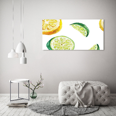 Tableau sur verre acrylique Citron et citron vert