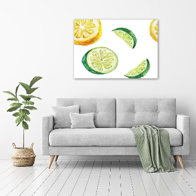 Tableau sur verre acrylique Citron et citron vert