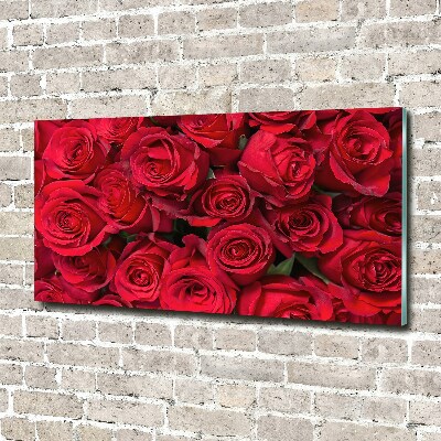 Tableau acrylique Roses rouges