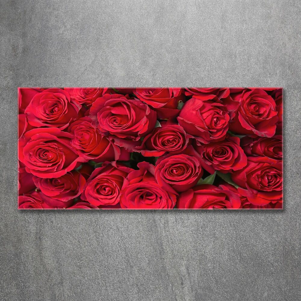 Tableau acrylique Roses rouges