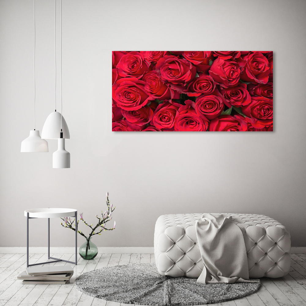 Tableau acrylique Roses rouges