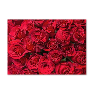 Tableau acrylique Roses rouges