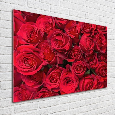 Tableau acrylique Roses rouges