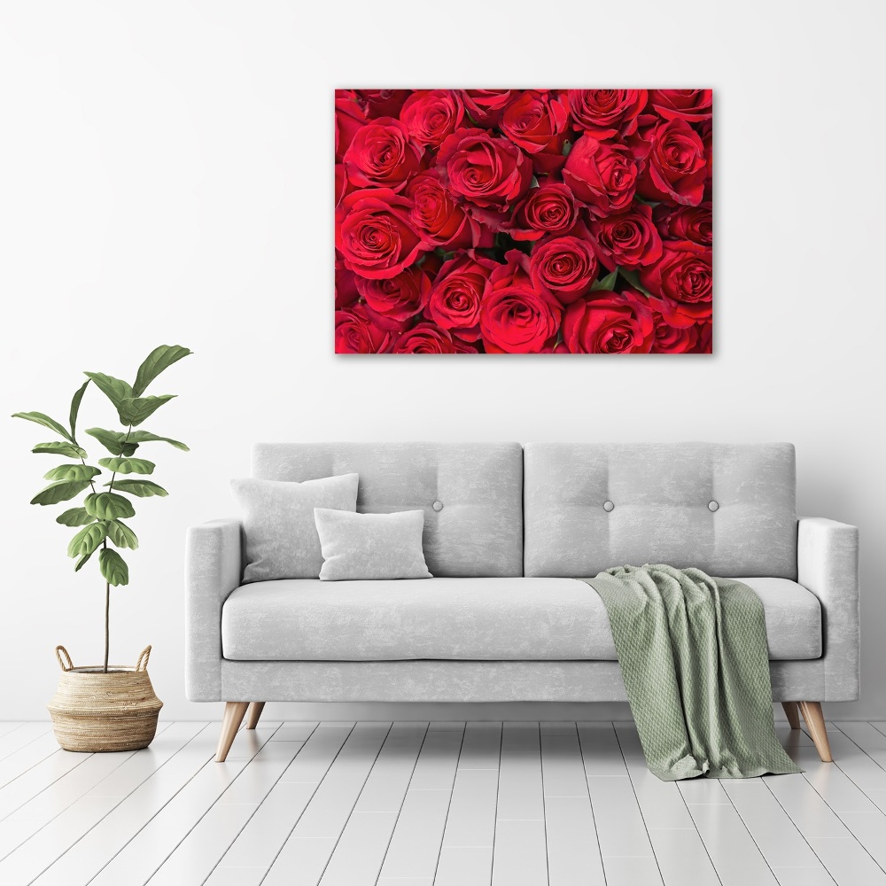 Tableau acrylique Roses rouges