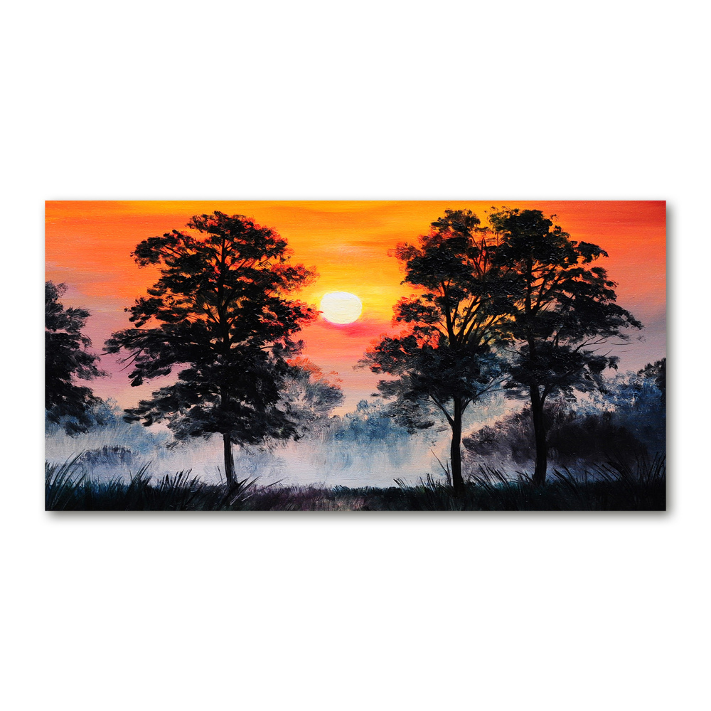 Tableau acrylique Forêt crépusculaire